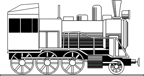 Vektor illustration av lokomotivet