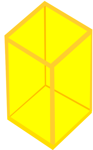 Kuning transparan kubus