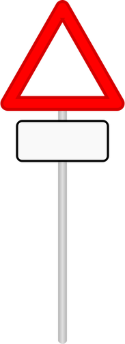 ClipArt vettoriali di segno strada triangolare di avvertimento in bianco