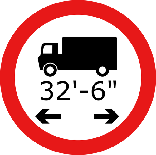 Simbol de lungime camion