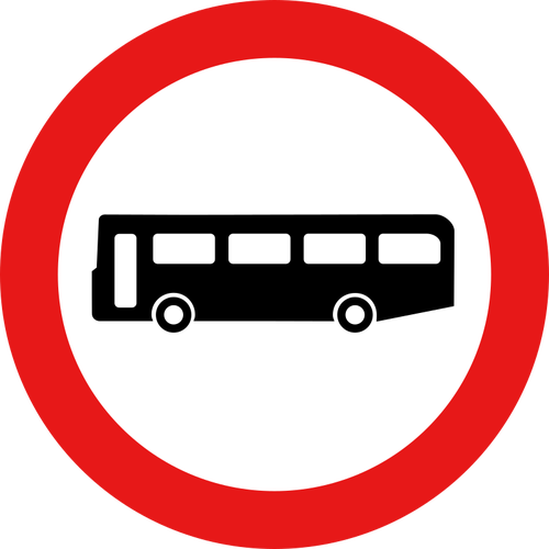 Znak drogowy autobus