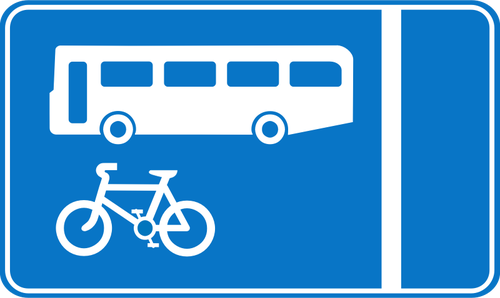 Buss- og sykkelutleie baneinformasjonen trafikkskilt vektor bilde