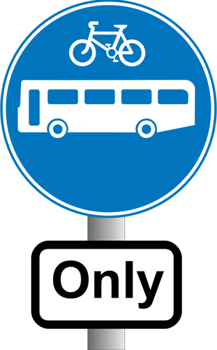 Bus et vÃ©los seule information trafic sign vector image