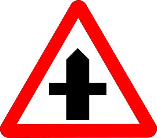 StraÃŸe Kreuzung Verkehrszeichen Vektor-Bild