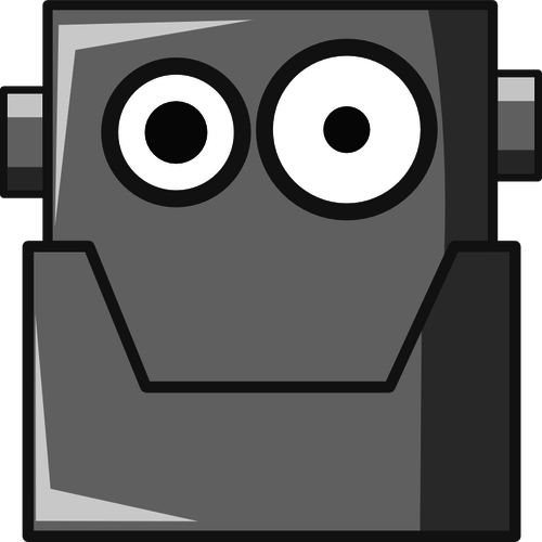 Niedliche Roboter-PortrÃ¤t-Vektor-Bild