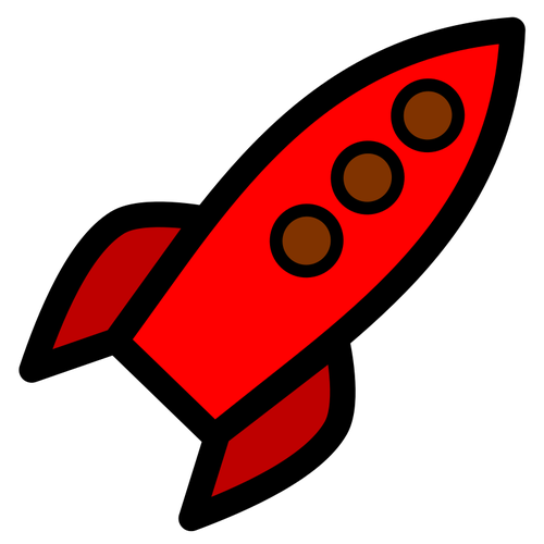 Czerwona rakieta rysunek obrazu