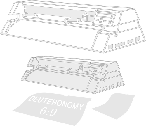 Vectorillustratie van plotter machine