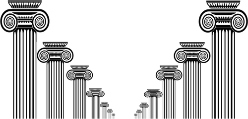 Romeinse kolommen gang vectorafbeeldingen