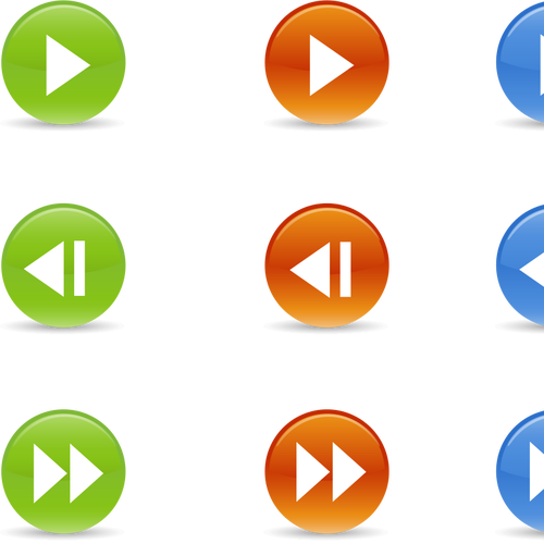 Round buttons symbols
