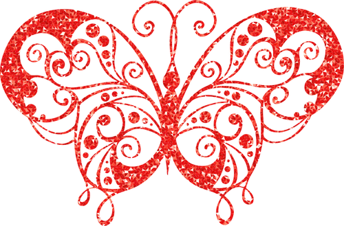 Ruby butterfly vector image