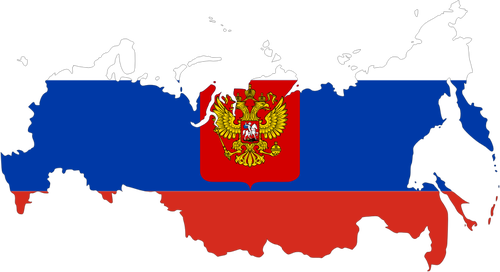 Vector de la imagen del mapa de Rusia