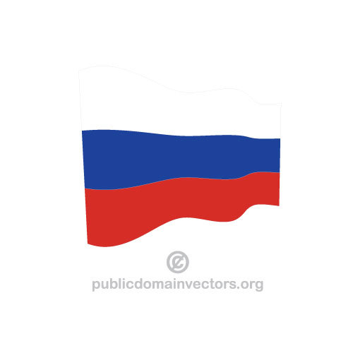 WellenfÃ¶rmige russische Vektor-flag