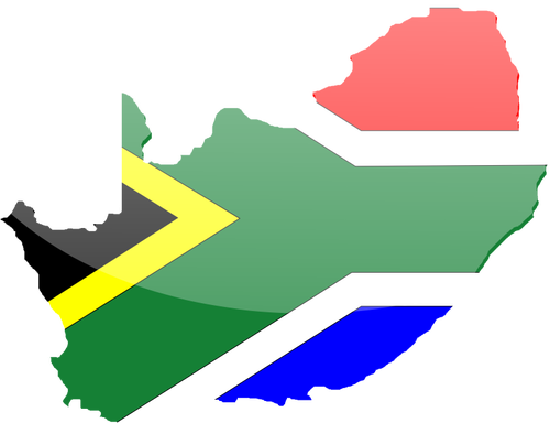 Vektorgrafiken Land Form SÃ¼dafrika Flagge