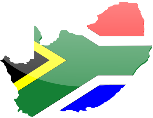 Flaga Republiki PoÅ‚udniowej Afryki wektor