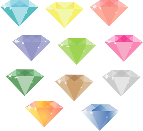Diamantes coloridos