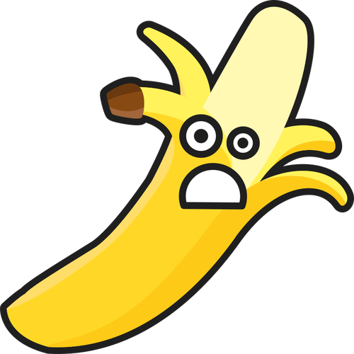 IlustraciÃ³n de vector de banana triste