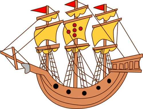Sailing ship cartoon image