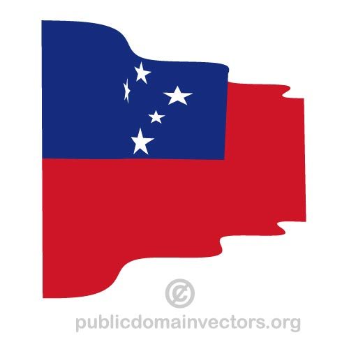 Vector ondulÃ© drapeau des Samoa