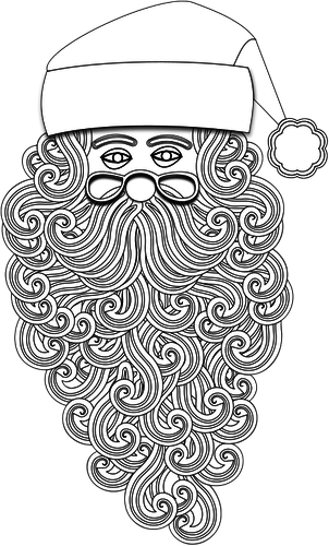 Santa Claus outline vector