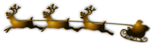 Santa dan Reindeer vektor gambar