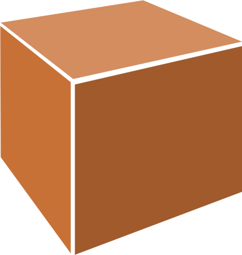 ClipArt vettoriali 3D scatola arancione