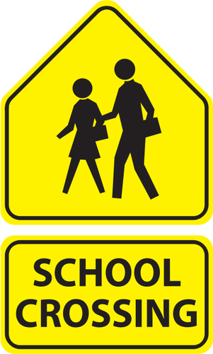 School crossing sign