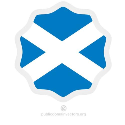 Sticker met vlag van Schotland