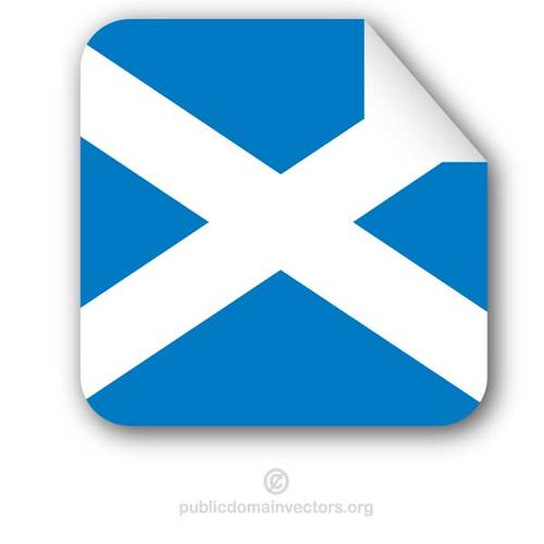 Fyrkantiga klistermÃ¤rke med skotsk flagga