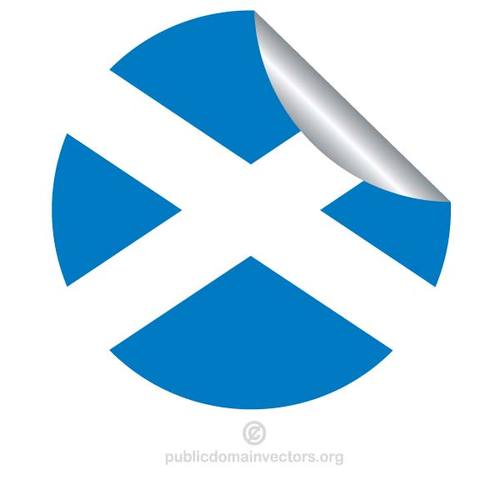 Sticker with Scottish flag