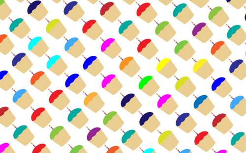 Cupcakes vector patroon
