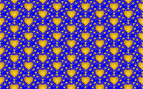 Gouden hart patroon