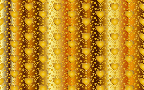 Seamless gold heart vector image