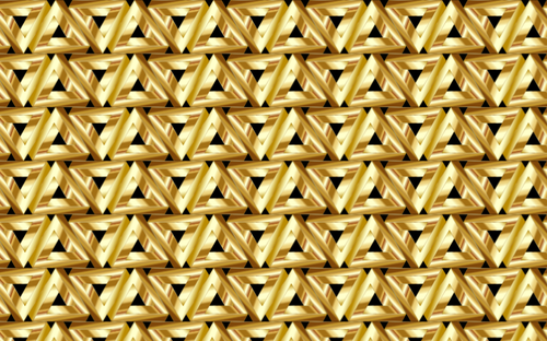 Nahtlose Goldene Dreiecke-Muster-Vektor-Bild