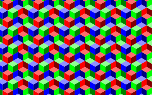Colorful cube pattern