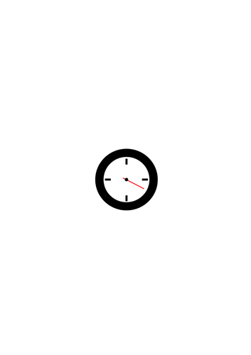 Uhr mit roten Hand-Vektor-illustration