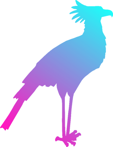 Image de couleur SecrÃ©taire bird silhouette