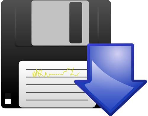 Disket download vector Icon