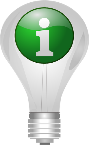 Bombilla de luz con el icono de informaciÃ³n