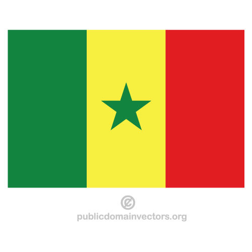 Bendera vektor Senegal