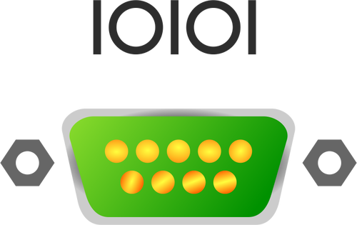 Immagine vettoriale icona di porta seriale