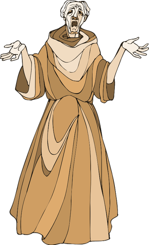 Middeleeuwse monnik afbeelding