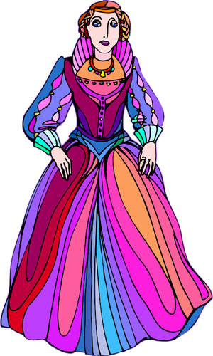 Princesa vestido colorido