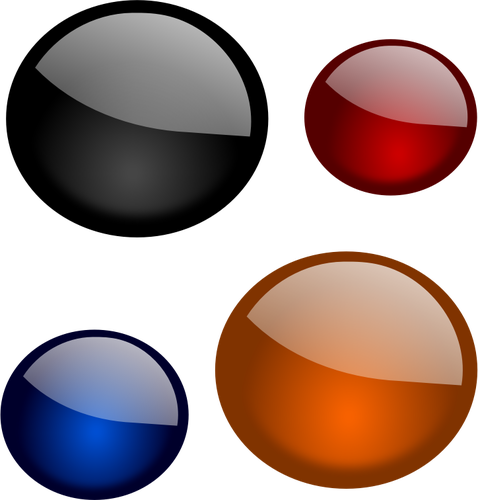 Imagine vectorialÄƒ set de patru bile de culoare