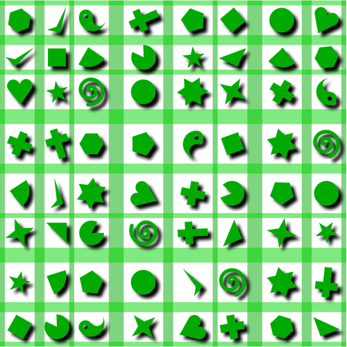 Motif de formes couleur vert