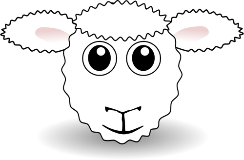 VtipnÃ½ ovce tvÃ¡Å™ vektorovÃ½ obrÃ¡zek