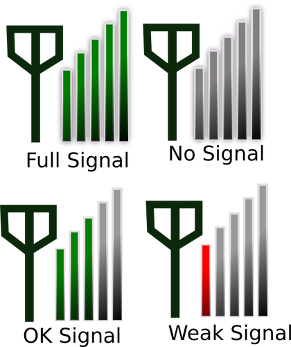 Immagine vettoriale di segnale forza icona
