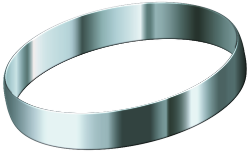 Silver ring vector image