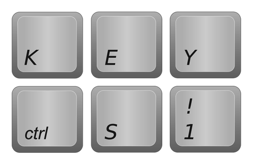 Grafika wektorowa klucze komputera