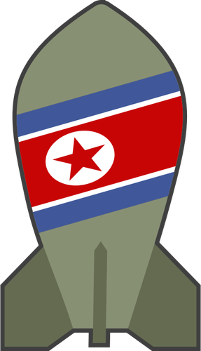 Vectorafbeeldingen van hypothetische Noord-Koreaanse nucleaire bom