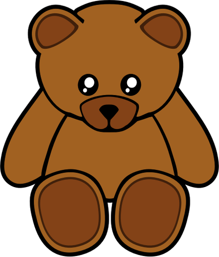 Vector illustration of cute crying teddy bear